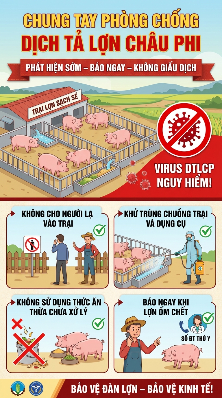 Cảnh báo: Dịch tả lợn châu phi xuất hiện tại xã Sam Mứn – người chăn nuôi cần chủ động phòng chống