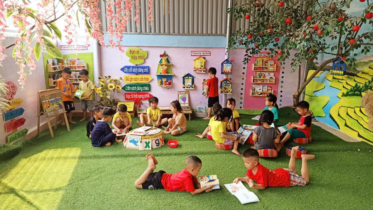 Trường mầm non Pom Lót tổ chức chuỗi hoạt động hưởng ứng ngày sách vs văn hóa đọc Việt Nam năm 2026