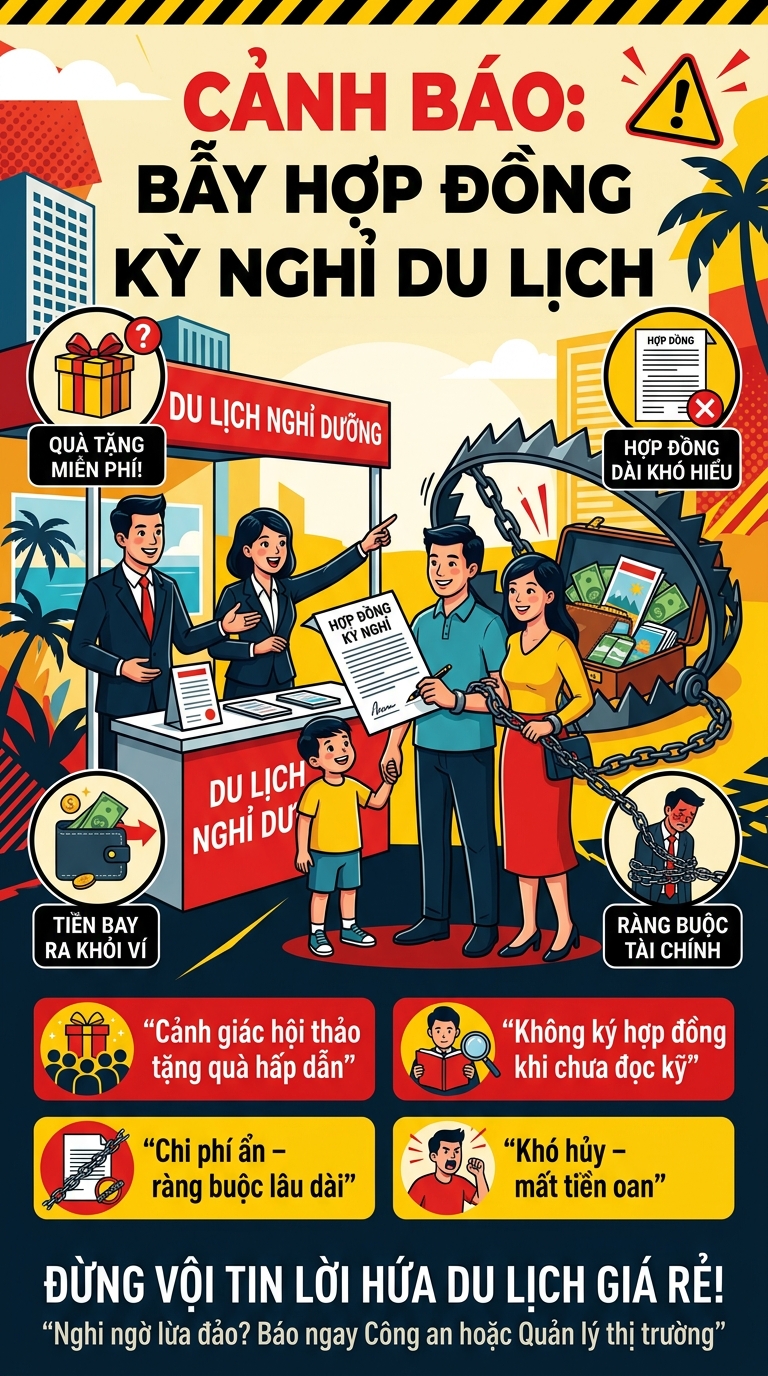 Cảnh báo về các giao dịch "hợp đồng kỳ nghỉ du lịch"