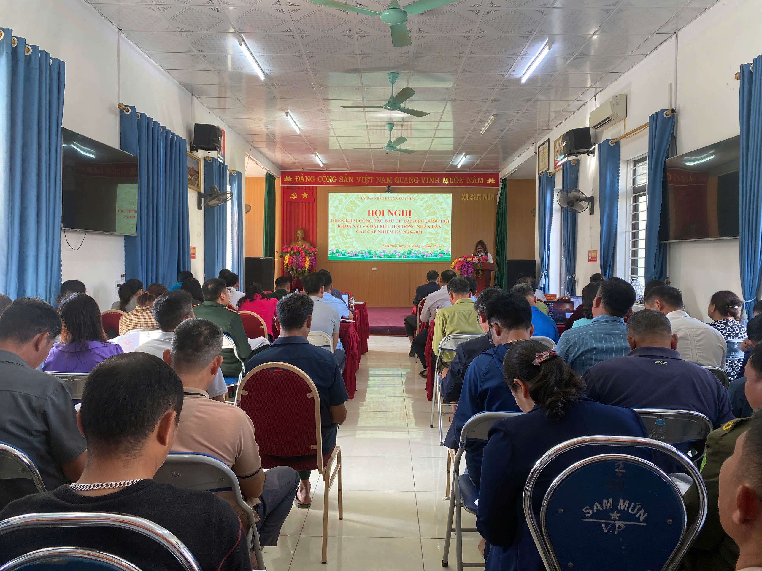 Xã Sam Mứn tổ chức Hội nghị triển khai công tác bầu cử đại biểu Quốc hội khoá XVI và đại biểu HĐND các cấp nhiệm kỳ 2026 - 2031