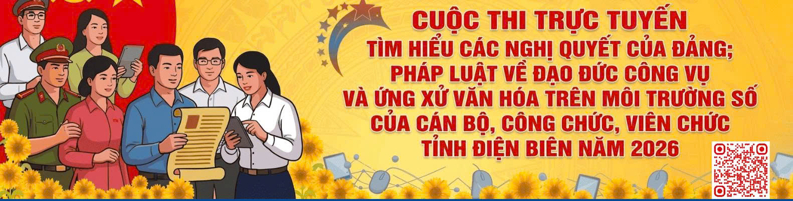 Cuộc thi trực tuyến “Tìm hiểu các Nghị quyết của Đảng; pháp luật về đạo đức công vụ và ứng xử văn hóa trên môi trường số của cán bộ, công chức, viên chức tỉnh Điện Biên năm 2026” 