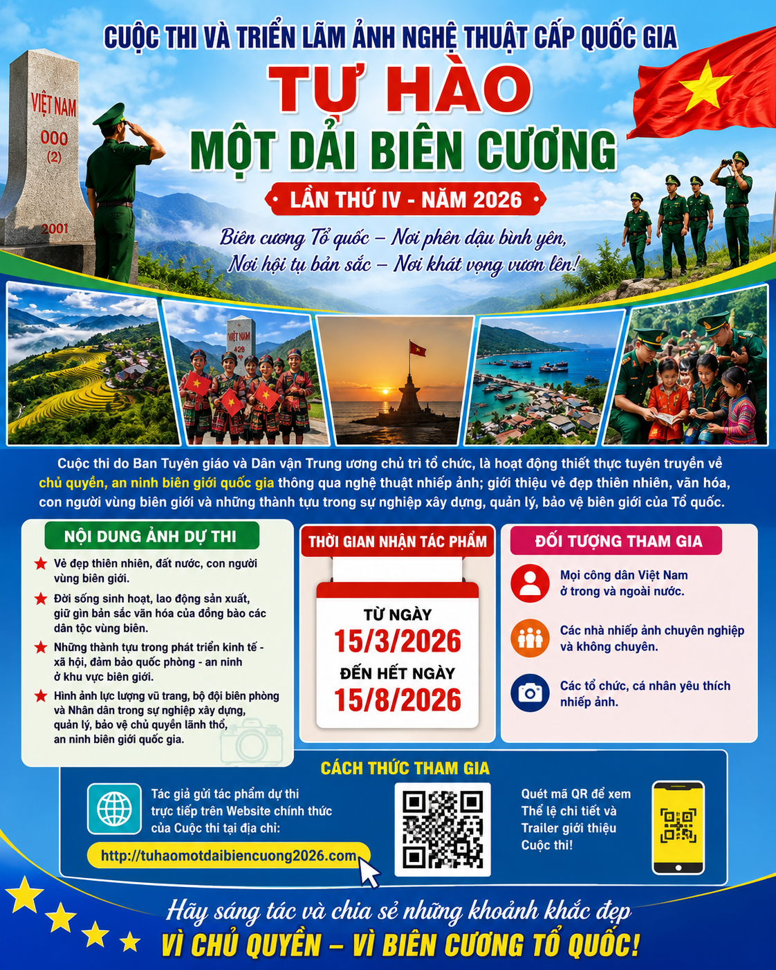 Cuộc thi và Triển lãm ảnh nghệ thuật cấp Quốc gia “Tự hào một dải biên cương” lần thứ IV năm 2026